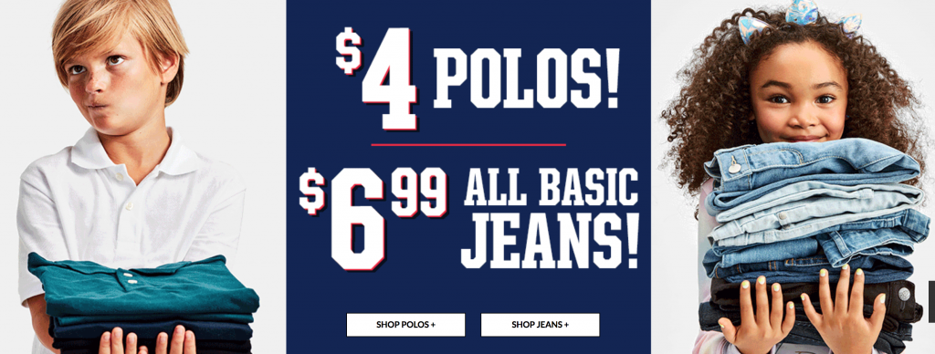 The Children’s Place: $4.00 Polos & $6.99 Basic Denim!! Plus, FREE Shipping!