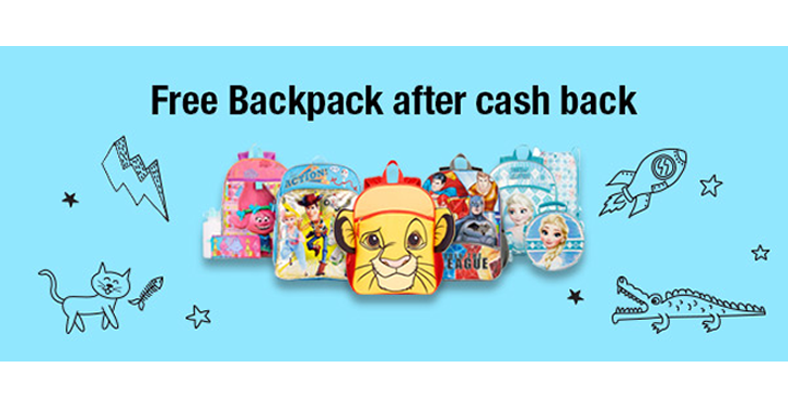 LAST DAY! Awesome Freebie! Get a FREE Backpack from Walmart and TopCashBack!