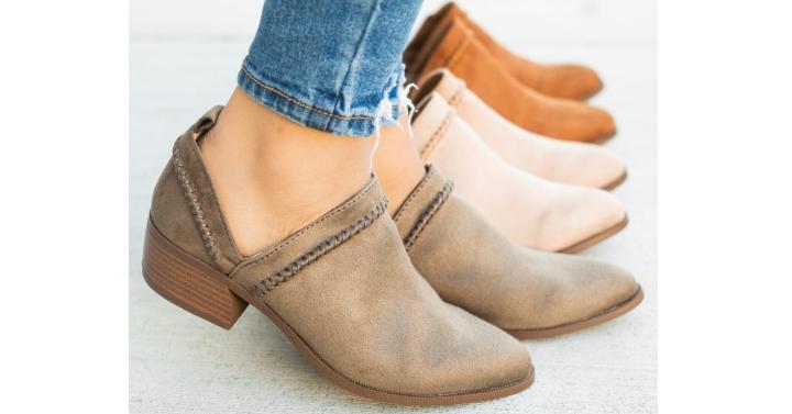 Stitched Side-Cut Booties – Only $29.99!