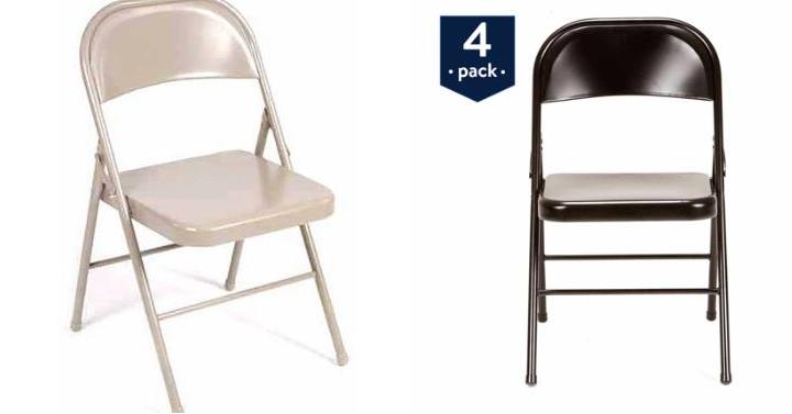 Mainstays Steel Folding Chairs (4-Pack) – Only $39!
