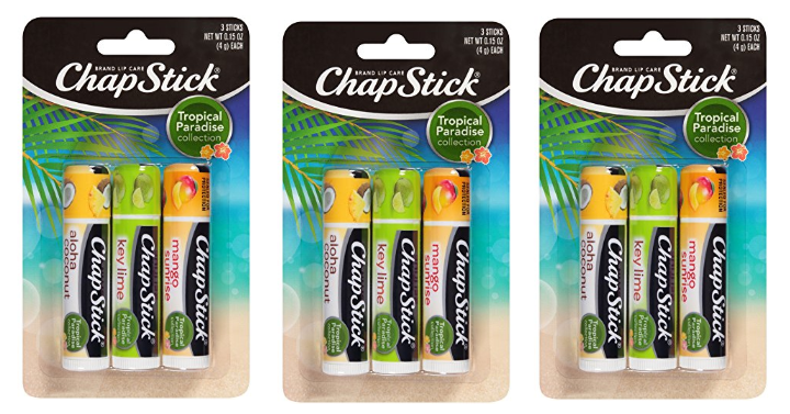 Chapstick Tropical Paradise Collection Lip Care 3 ct Only $2.79 Shipped!