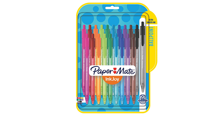 Paper Mate InkJoy Retractable Ballpoint Pens, Medium Point, Assorted Colors, 20 Pack – Just $5.99!
