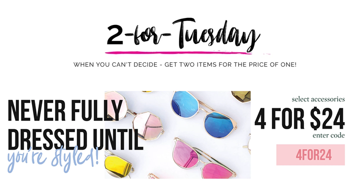Cents of Style – 2 For Tuesday – Cute Accessories – 4 For $24! FREE SHIPPING!