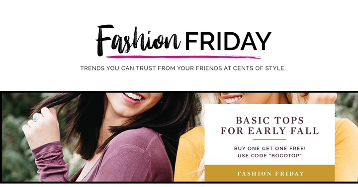Fashion Friday at Cents of Style! CUTE Fall Tops – Buy One Get One FREE! Plus FREE shipping!