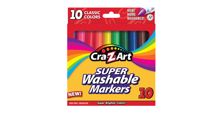 Cra-Z-Art Washable Markers, 10 Count – Just $.50!