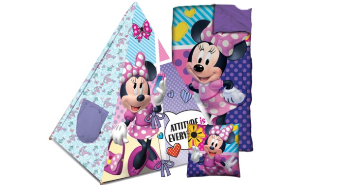 Disney Minnie Mouse Teepee Sleeping Bag Set with BONUS Pillow Only $17.97! (Reg. $30)