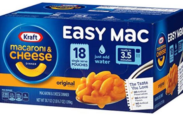 Kraft Easy Mac Microwavable Macaroni & Cheese (18 Pouches) – Only $5.68!