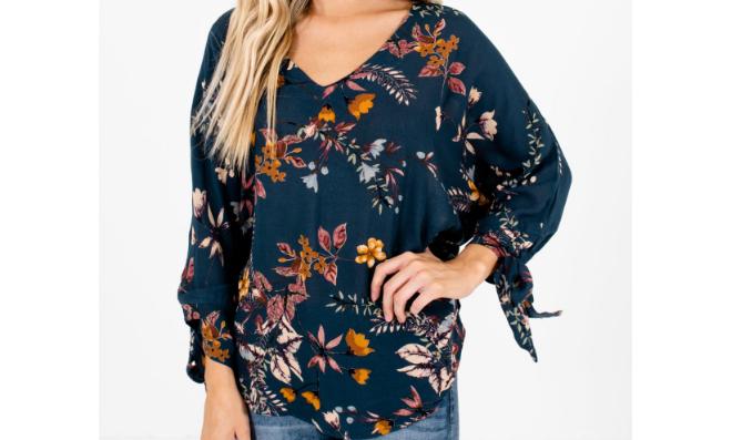 Fall Floral Blouse – Only $19.99!