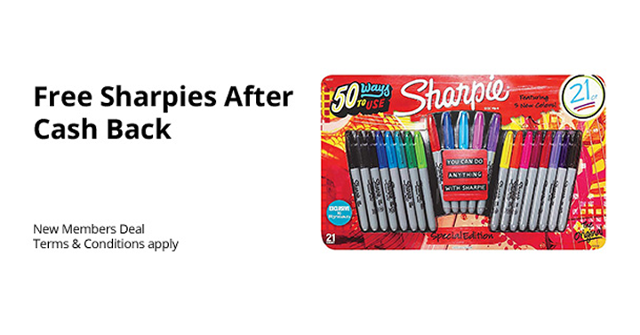 Another Awesome Freebie! Get a FREE 21-pack of Sharpies from Walmart and TopCashBack!