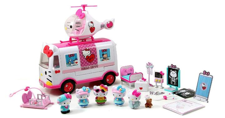 Hello Kitty Rescue Set with Emergency Helicopter & Ambulance Playset – Only $19.99!