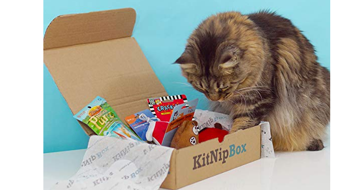 KitNipBox Monthly Cat Subscription Box of Cat Toys, Treats and Goodies – Just $9.99!