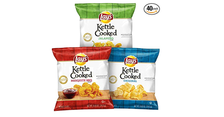 Lay’s Kettle Cooked Potato Chips Variety Pack, 40 Count Only $9.67 Shipped!
