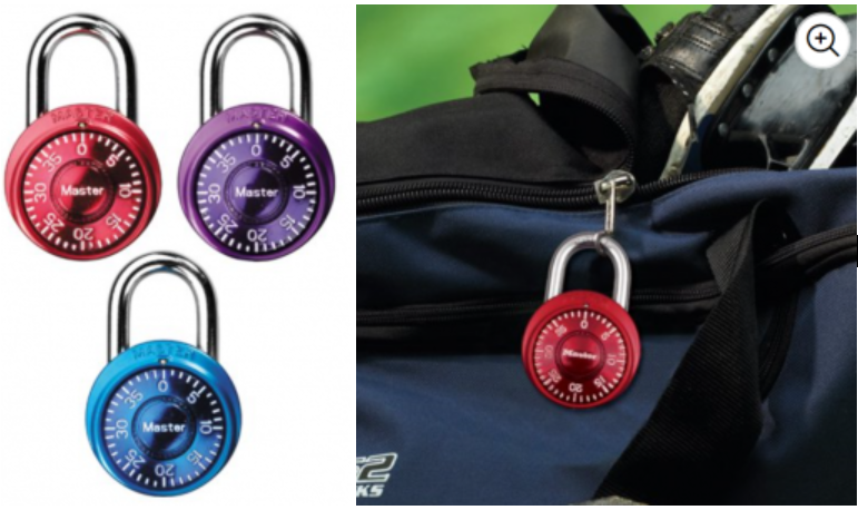 Master Lock Padlock Mini Dial Combination Lock 3-Pack Just $10.00!