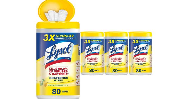 Lysol Disinfecting Wipes, Lemon & Lime Blossom (Pack of 4) – Only $8.86!