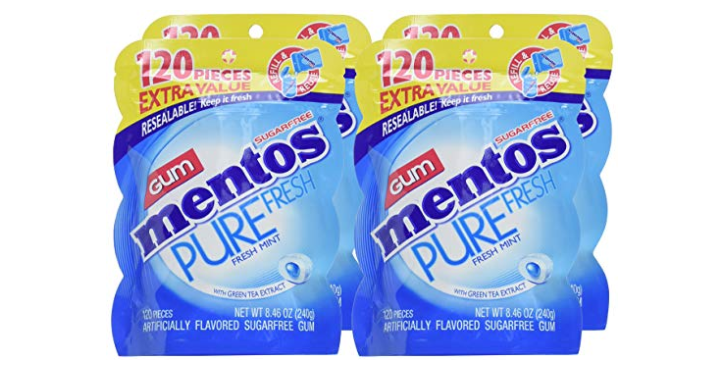 Mentos Pure Fresh Sugar-Free Chewing Gum with Xylitol (Pack of 4) Only $16.79 Shipped!