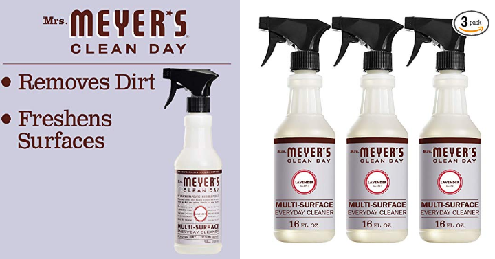 Mrs. Meyer’s Clean Day Multi-Surface Everyday Cleaner, Lavender, 16 fl oz, 3 ct Only $8.98 Shipped!