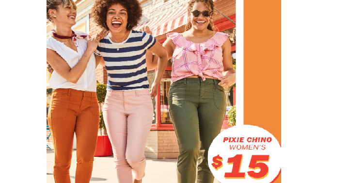 Old Navy: Women’s Pixie Chino Pants Only $15! (Reg. $40) Today Only!