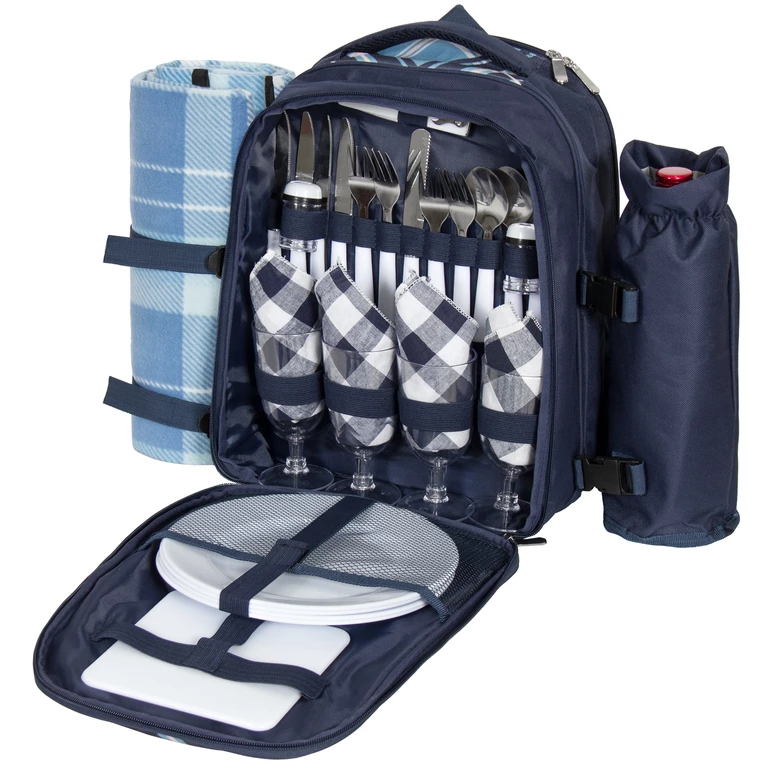 4 Person Insulated Picnic Bag Set with Blanket Only $27.99 Shipped!