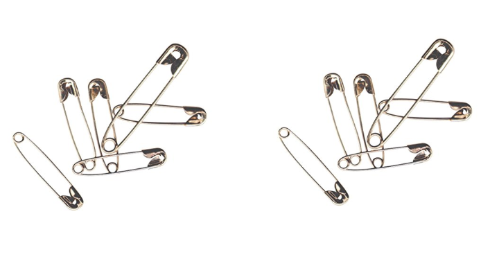 School Smart Nickel Plated Steel Safety Pins, Assorted Size (Pack of 50) Only $1.01!
