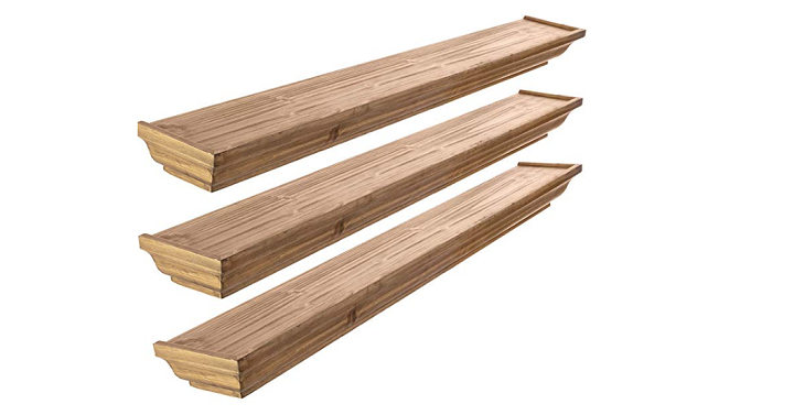 kieragrace Muskoka Fitz Wood Shelves – Walnut, 36-Inch, Set of 3 Only $41 Shipped! (Reg. $103)