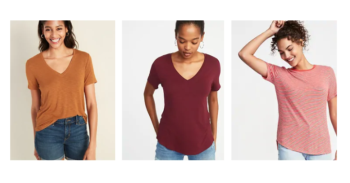 Old Navy: Women’s Short Sleeve Luxe Shirts Only $5! Today Only!