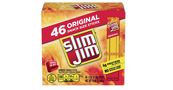 Slim Jim Smoked Snack Stick Pantry Pack (46 Count) Only $8.19 Shipped!