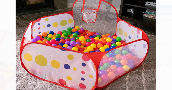 Foxplay Foldable Basketball Ball Pit for Toddlers Only $11.99! (Reg. $25)