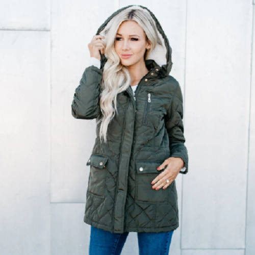 Quilted Coat w/Fur Lined Hood Only $34.99! (Reg. $50)