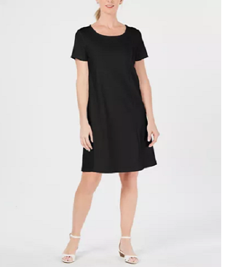 Karen Scott Cotton Seam-Front Dress (4 Color Options) Only $9.96! (Reg. $44.50)