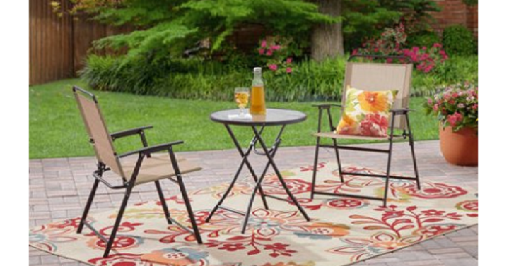 Mainstays Pleasant Grove 3-Piece Folding Bistro Set in Beige Only $37.66 Shipped! (Reg. $100)