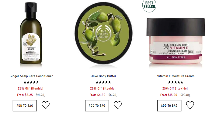 The Body Shop: Save 25% Off Sitewide + FREE Shipping!