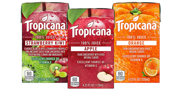 Tropicana 100% Juice Box, 3 Flavor Variety Pack, 44 Count Only $11.29 Shipped!