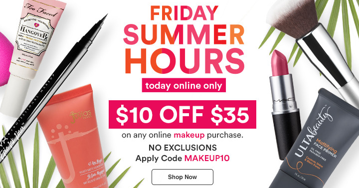ULTA: Take $10 off Your $30 Makeup Purchase! Today, August 2nd Only!