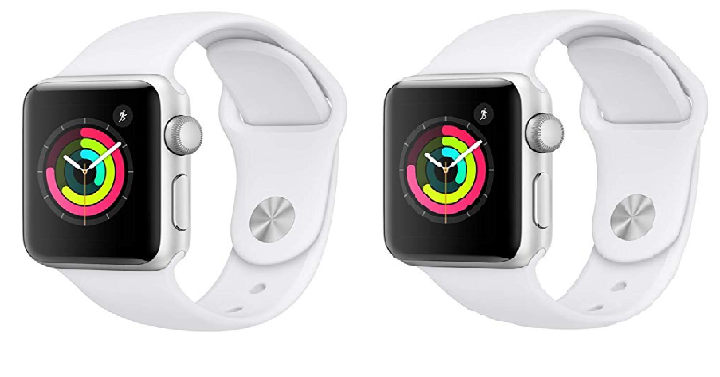 Apple Watch Series 3 (GPS, 38mm)  White Sport Band Only $199 Shipped! (Reg. $279)