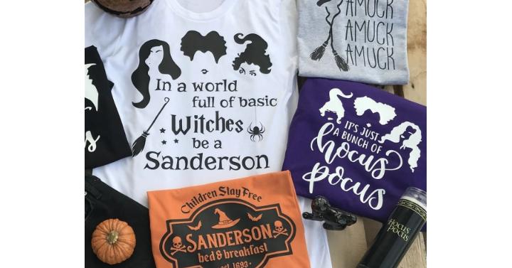 Movie Inspired Halloween Tees – Only $14.99!