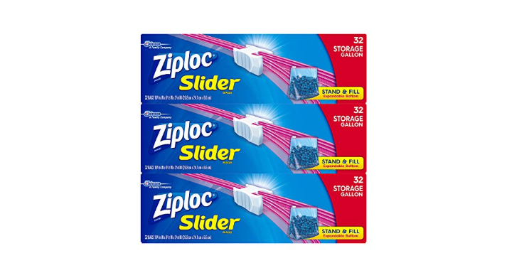 Ziploc Gallon Slider Storage Bags, 32 ct (Pack of 3) Only $10.81 Shipped!