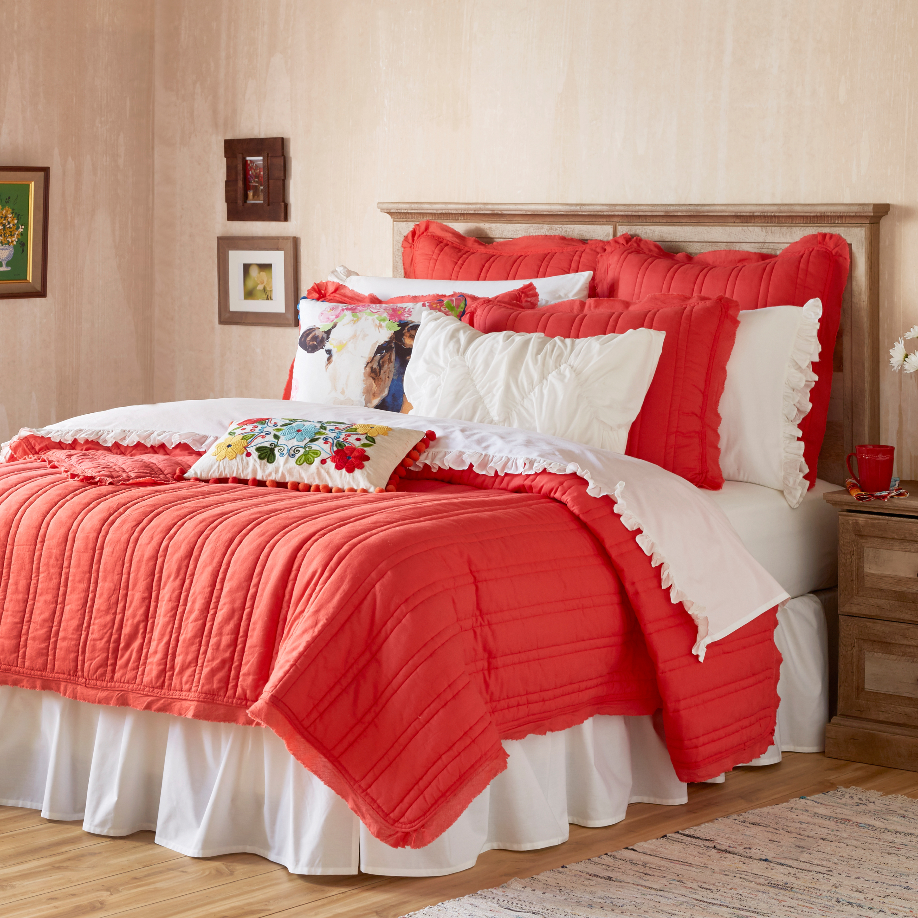 The Pioneer Woman Double Stitch Full/Queen Red Quilt – Only $14.99!