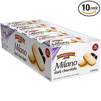 Pepperidge Farm Milano Cookies, Dark Chocolate, 2 Count, Pack of 10—$3.58!