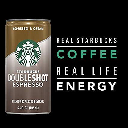 Starbucks Doubleshot, Espresso + Cream, 6.5 Fluid Ounce, Pack of 12—$12.14!
