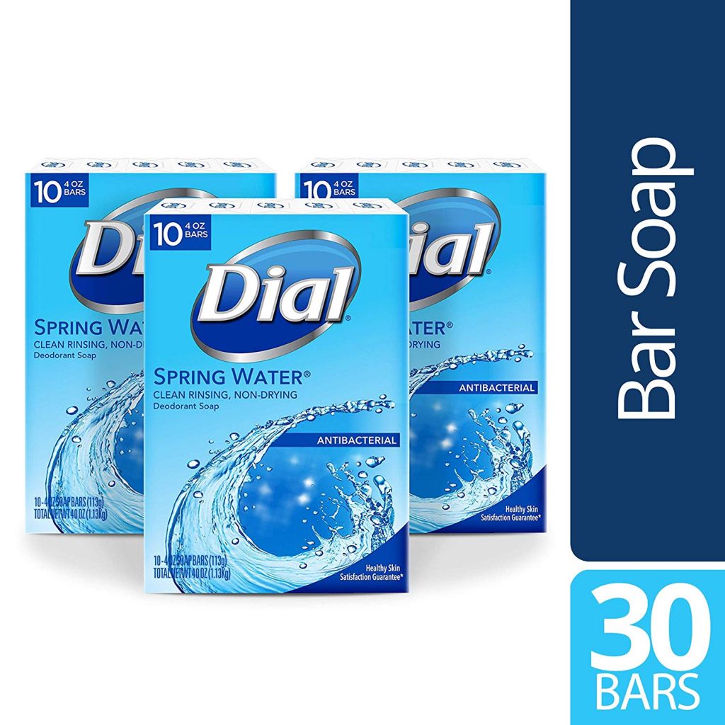 Dial Antibacterial Bar Soap, Spring Water, 30 Count—$11.70!
