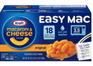Kraft Easy Mac Microwavable Macaroni & Cheese 18-Count $5.08 Shipped!