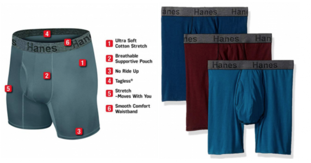 Hanes Men’s Comfort Flex Fit Cotton Stretch Boxer Brief 3-Pack + 2 Bonus Pairs Just $9.99!