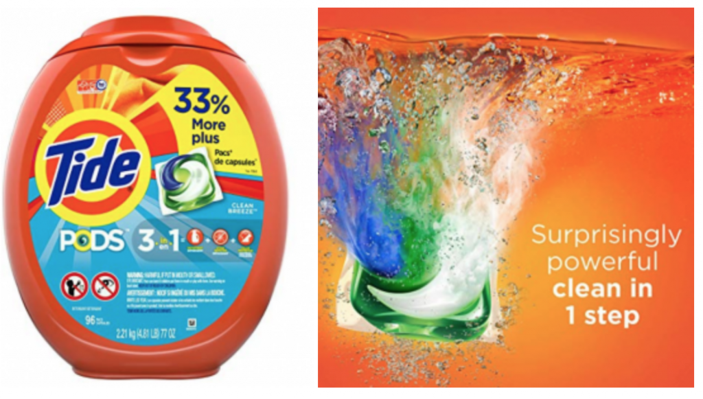 Tide PODS Laundry Detergent Liquid Pacs, Clean Breeze Scent, HE Compatible, 96 Count Just $16.42 Shipped!
