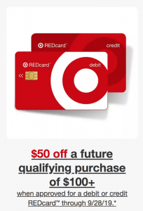 Ending Soon! Get $50 off $100 or More With New Target REDcard! (Perfect To Use on Christmas Shopping!)