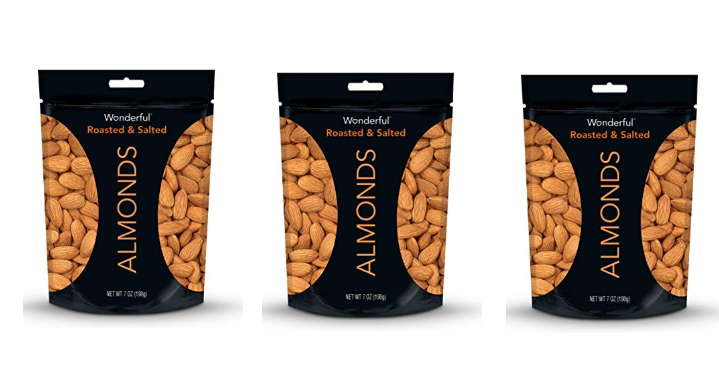 Wonderful Almonds, Roasted and Salted, 7 Ounce Only $2.84 Shipped!