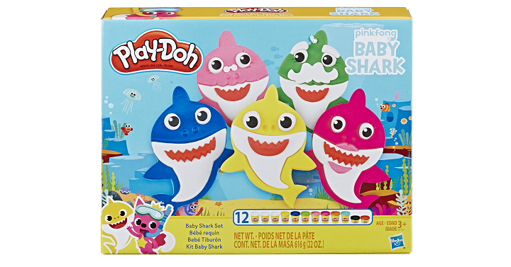 Play-Doh Baby Shark Set with 12 Play-Doh Cans and 21 Tools – Just $9.99! (Reg $15)