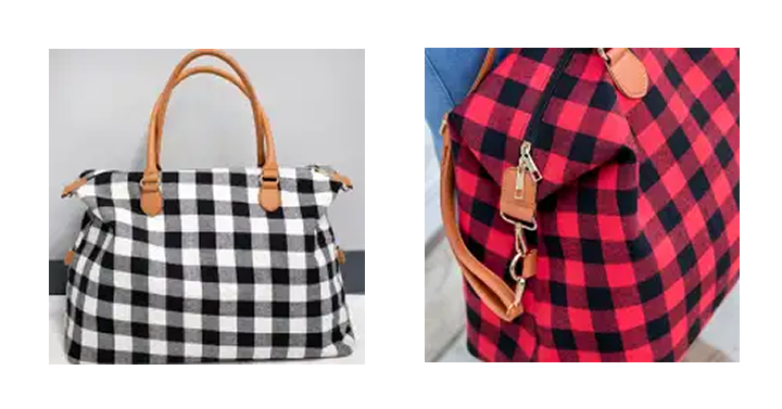 Buffalo Plaid Bag in 2 Colors from Jane – Just $19.99! Was $52.99!