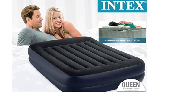 Intex Dura-Beam Airbed w/Built-in Pillow & Internal Electric Pump Only $26.99 Shipped!