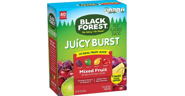 Black Forest Fruit Snacks Juicy Bursts, Mixed Fruit (Pack of 40) – Only $5.66!