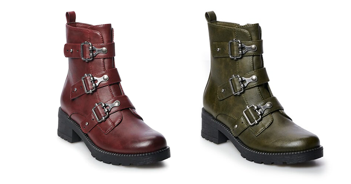 Kohl’s 30% Off! Earn Kohl’s Cash! Spend Kohl’s Cash! Stack Codes! FREE Shipping! SO Monique Women’s Buckle Boots – Just $34.99!